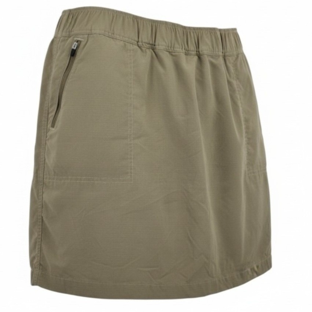 Woolrich Ripstop Nylon Active Skort Womens Large Tan Spandex Hiking Outdoor